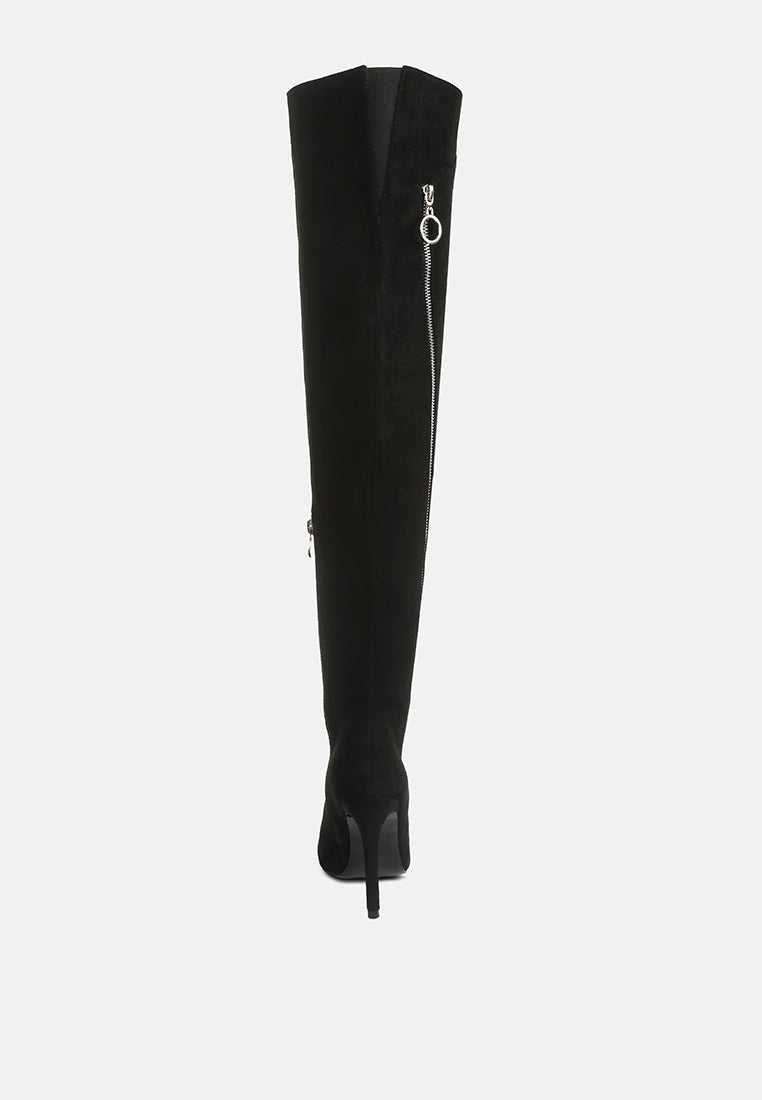 tsarina black zip around long boot#color_black