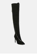 tsarina black zip around long boot#color_black