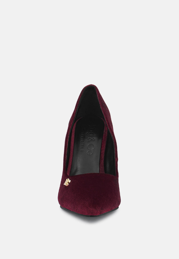 cyber girl burgundy diamante block heeled pumps#color_burgundy