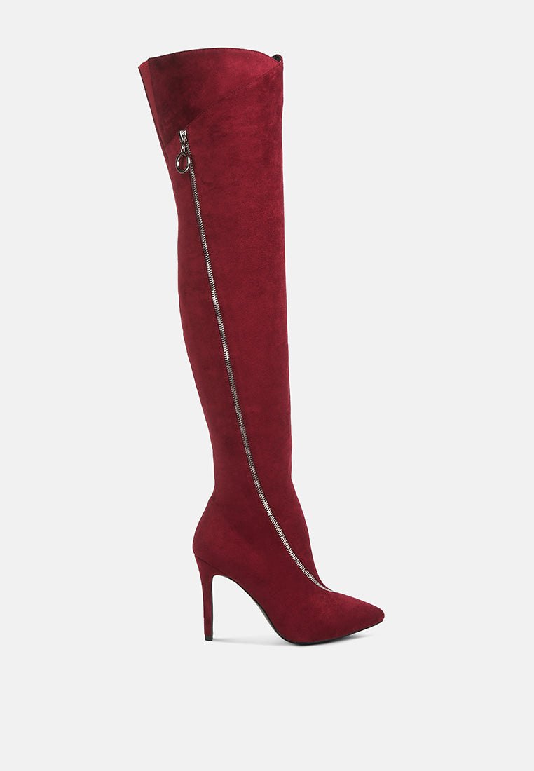 tsarina burgundy zip around long boot#color_burgundy