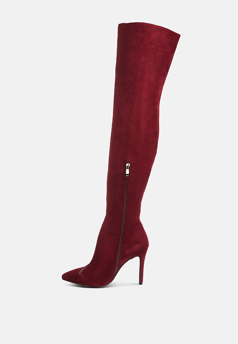 Buy Tsarina Burgundy Zip Around Long Boot | Boots | Rag & Co