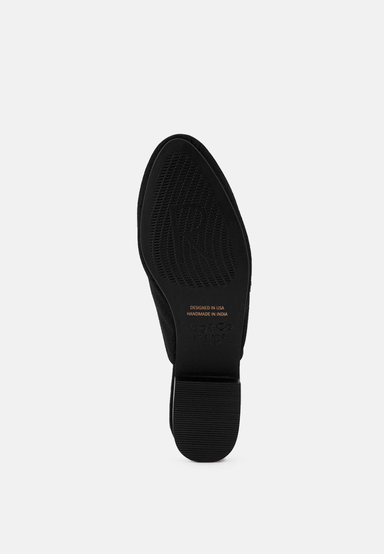 CALICO Black Organic Canvas Mules_Black