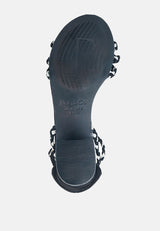 CANDANCE Black Block Heel Sandal-Black