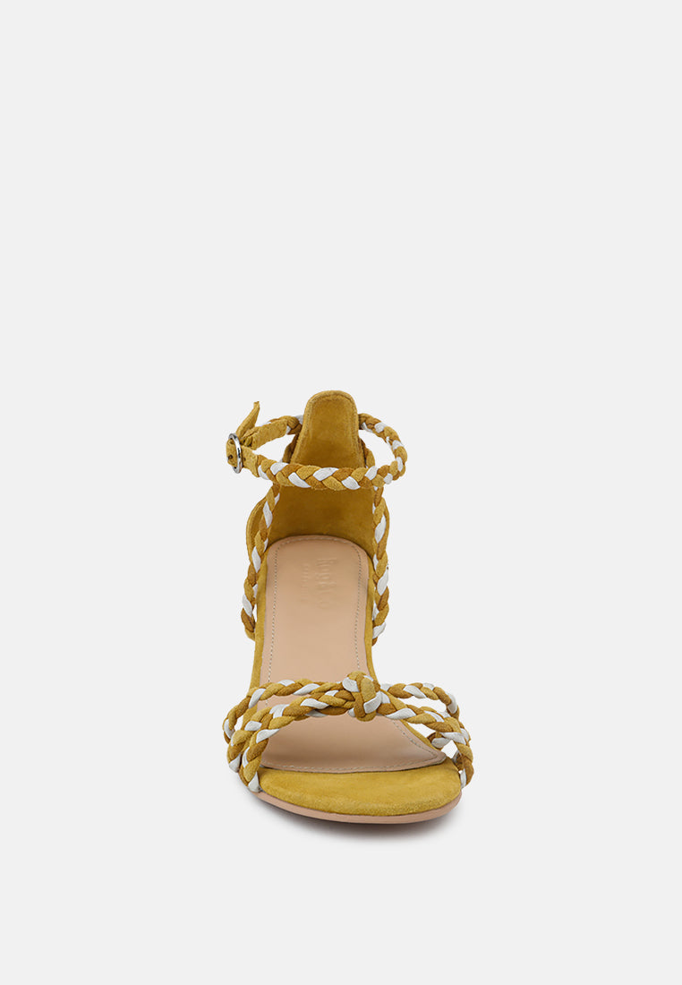 CANDANCE Mustard Block Heel Sandal-Mustard