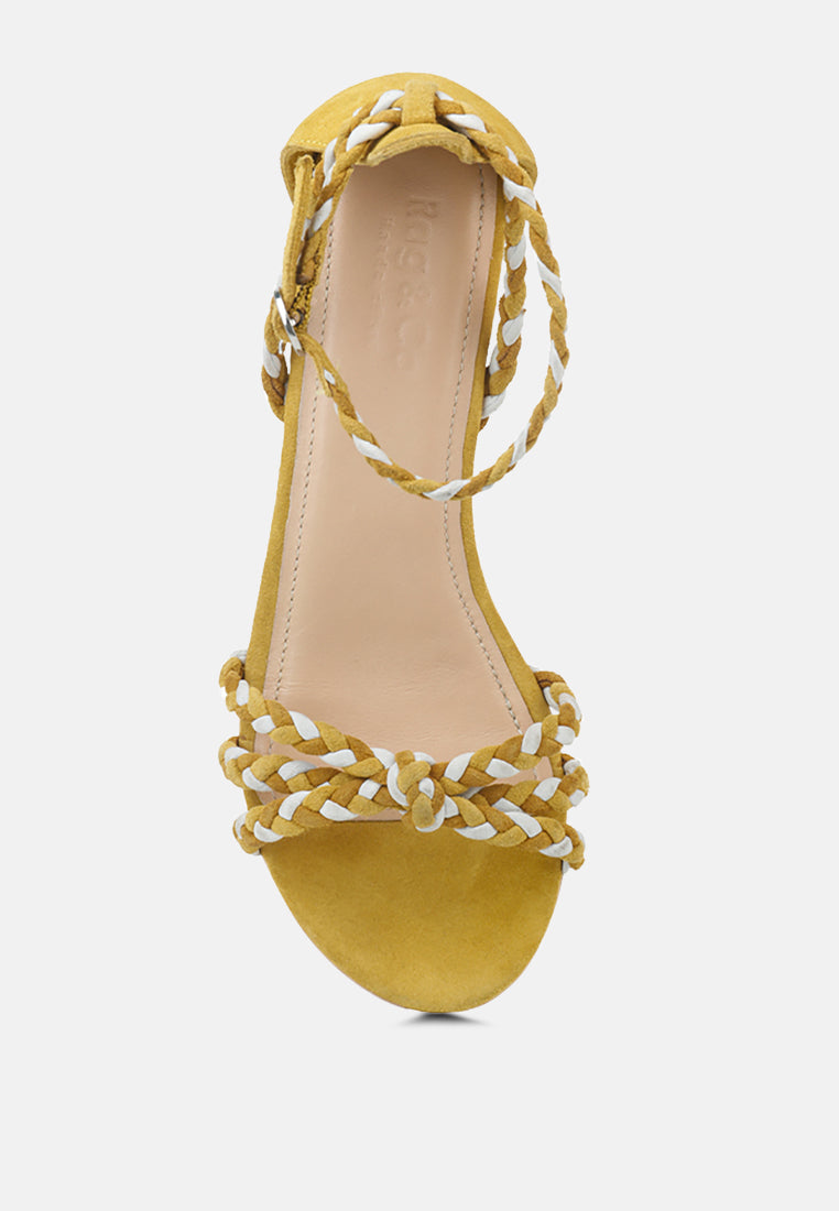 CANDANCE Mustard Block Heel Sandal-Mustard