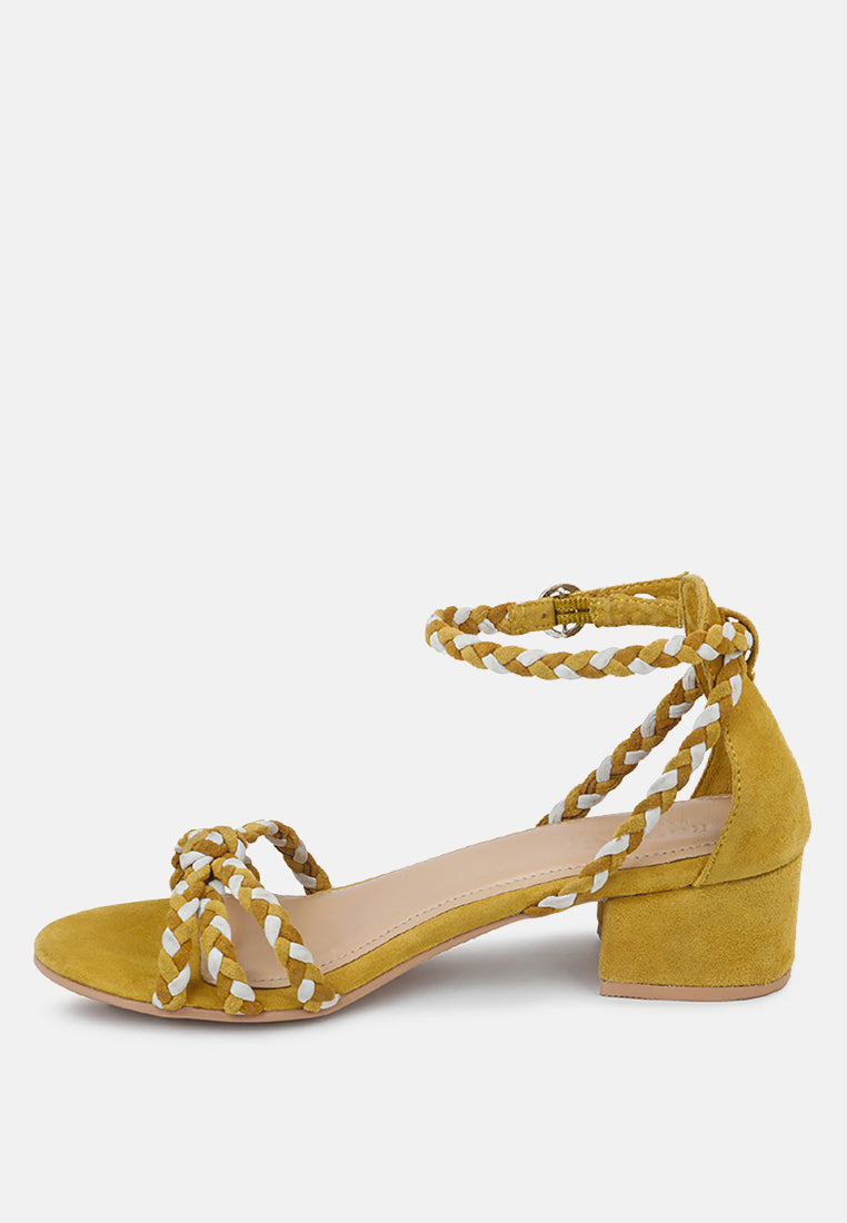 CANDANCE Mustard Block Heel Sandal-Mustard