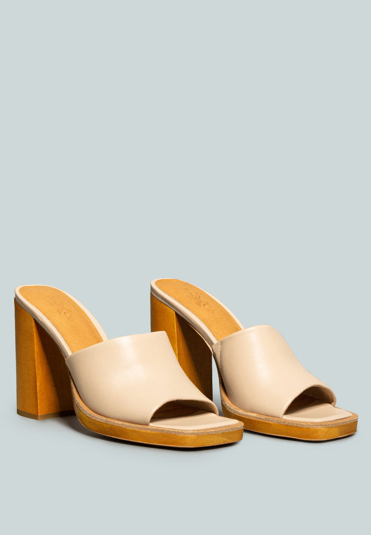 CAREY Nude Leather High Heeled Block Sandal_Nude
