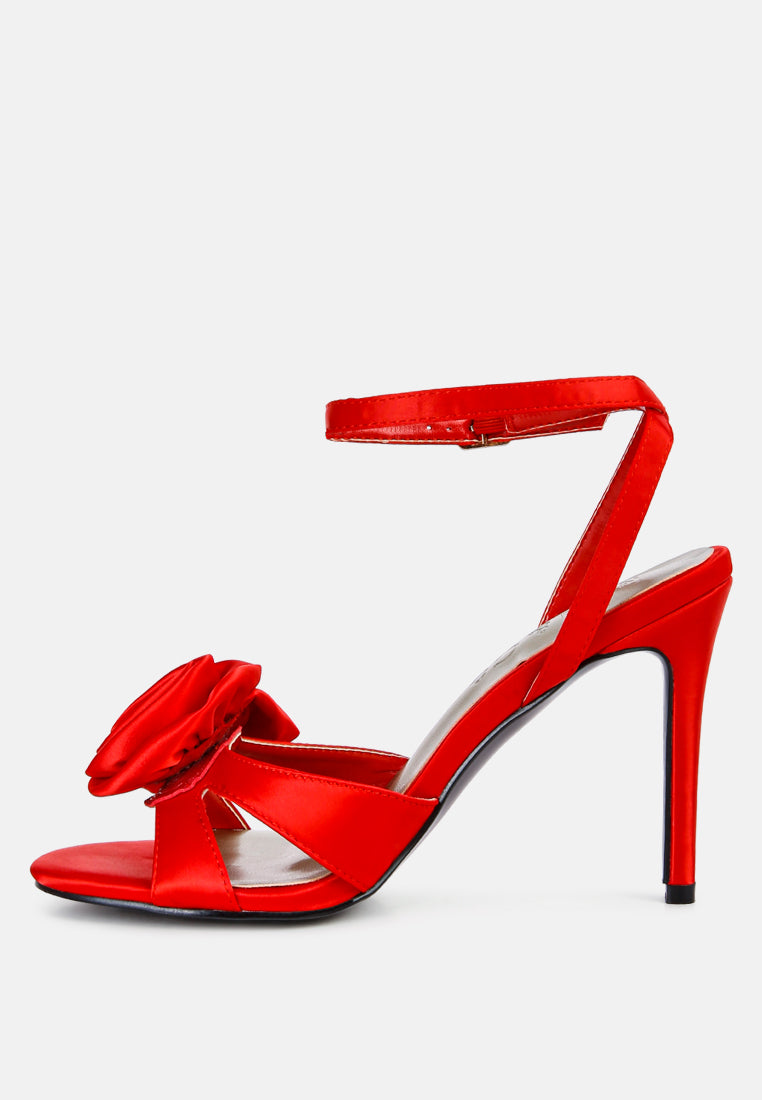 Buy Chaumet Red Rose Bow Embellished Sandals | Sandals | Rag & Co ...