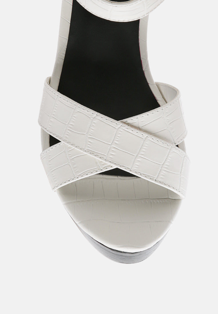 DOLPH Stack Block Heeled Sandal in Nude-Nude