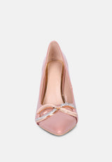 COCKTAIL Diamante Stiletto Pump Shoes in Blush#color_Blush
