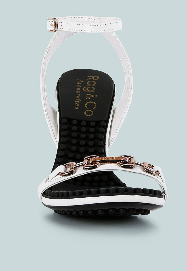 DAENERYS White Mid Heeled Sandals_white