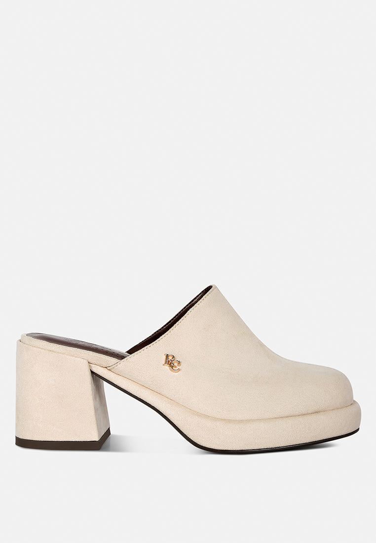 delaunay beige suede heeled mule sandals#color_beige