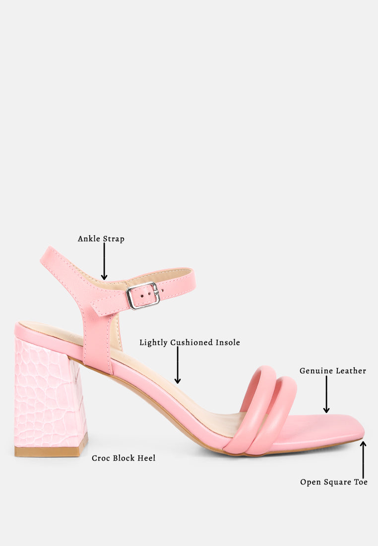 EDYTA Ankle Strap Block Heel Sandals in Pink#color_pink