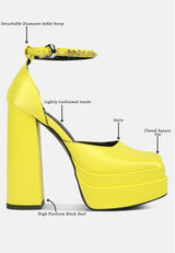 MARTINI Yellow Sky High Platform Sandals in Yellow#color_yellow