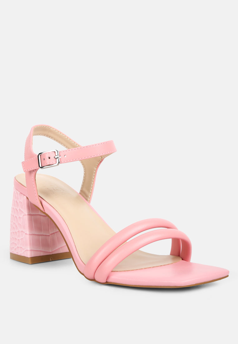 EDYTA Ankle Strap Block Heel Sandals in Pink#color_pink