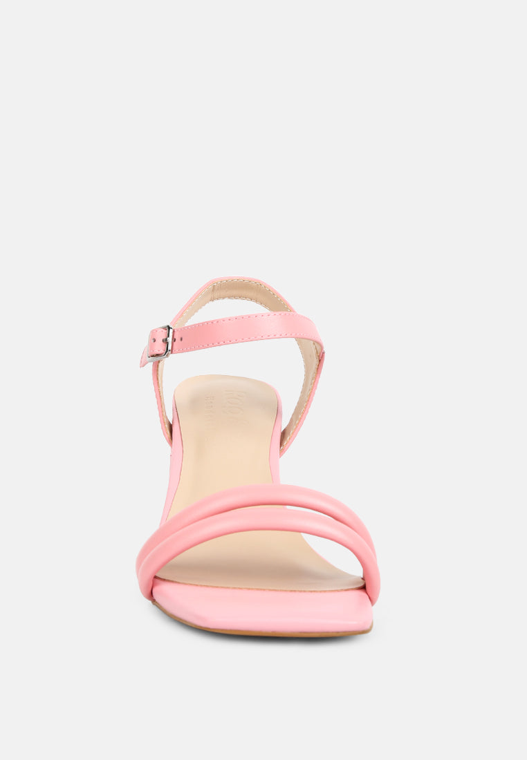 EDYTA Ankle Strap Block Heel Sandals in Pink#color_pink