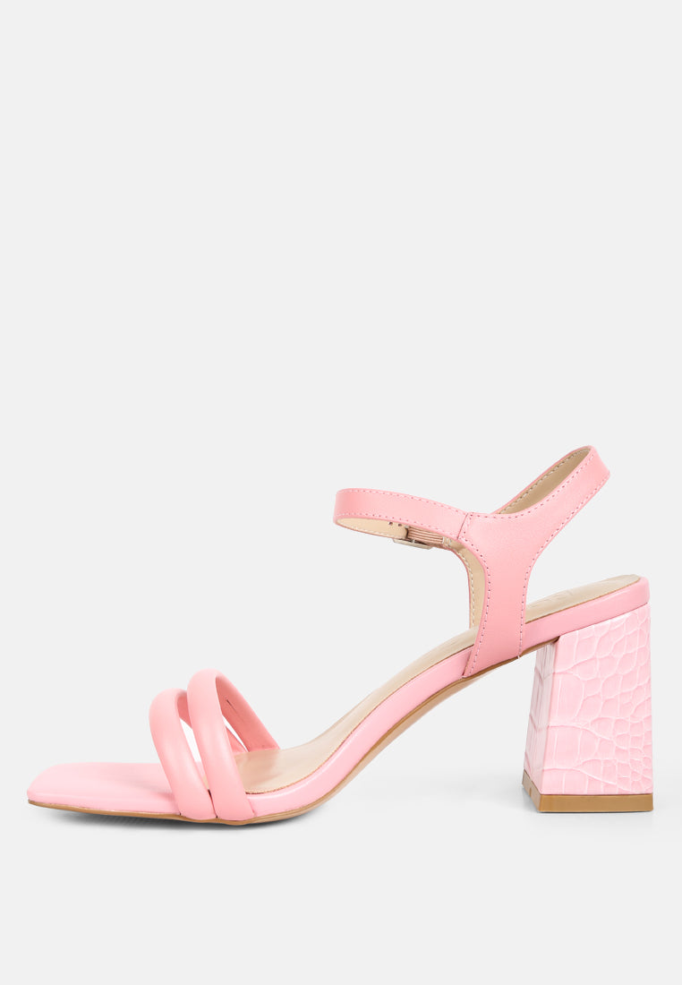 EDYTA Ankle Strap Block Heel Sandals in Pink#color_pink