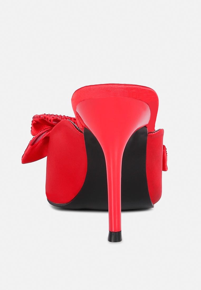 elisda red diamante bow heeled mules#color_red