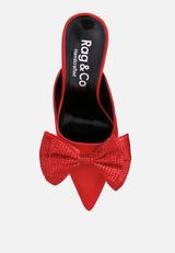elisda red diamante bow heeled mules#color_red