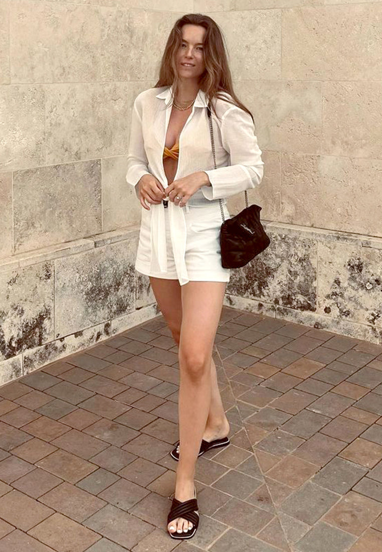 EURA Black Quilted Leather Flats_black