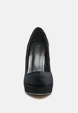 FAUSTINE High Heel Dress Shoe in black-Black
