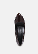 FAUSTINE High Heel Dress Shoe in espresso-Espresso