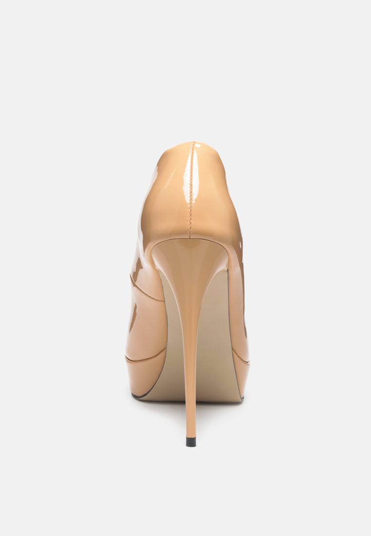 FAUSTINE High Heel Dress Shoe in latte-Latte