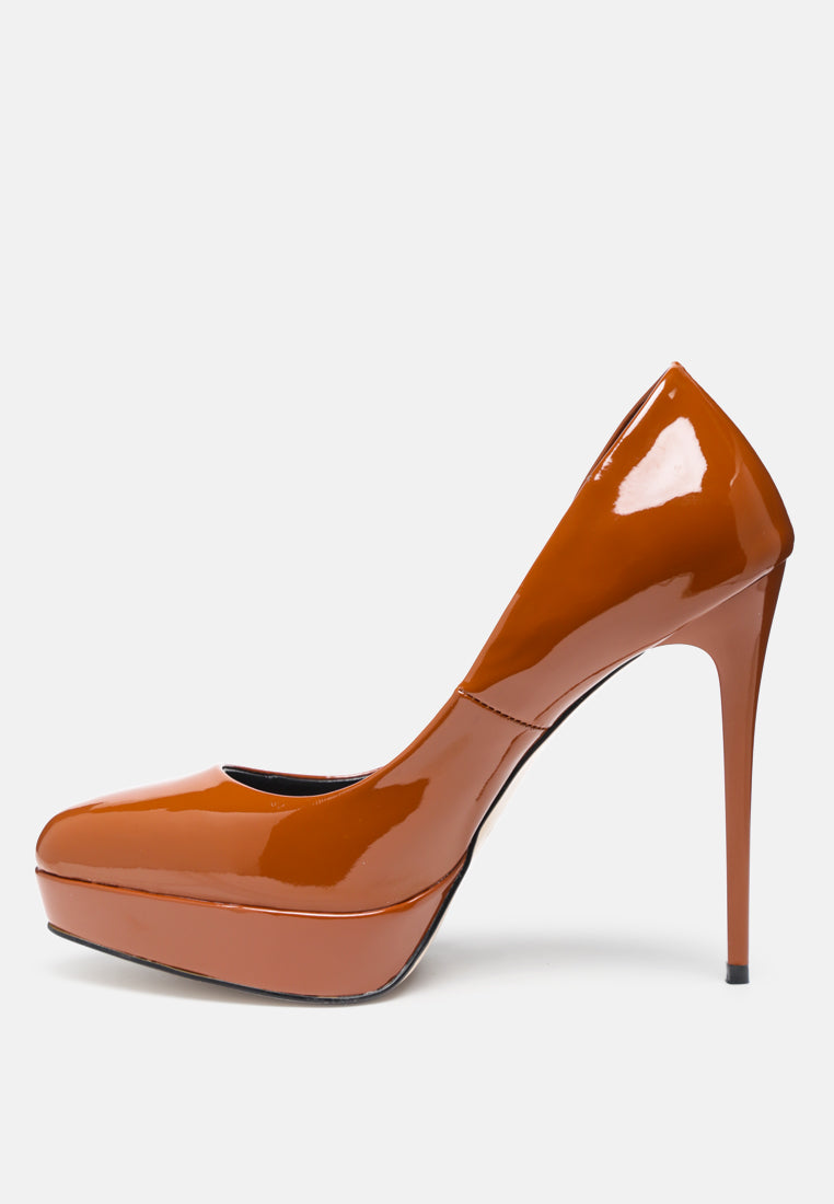 FAUSTINE High Heel Dress Shoe in mocca-Mocca
