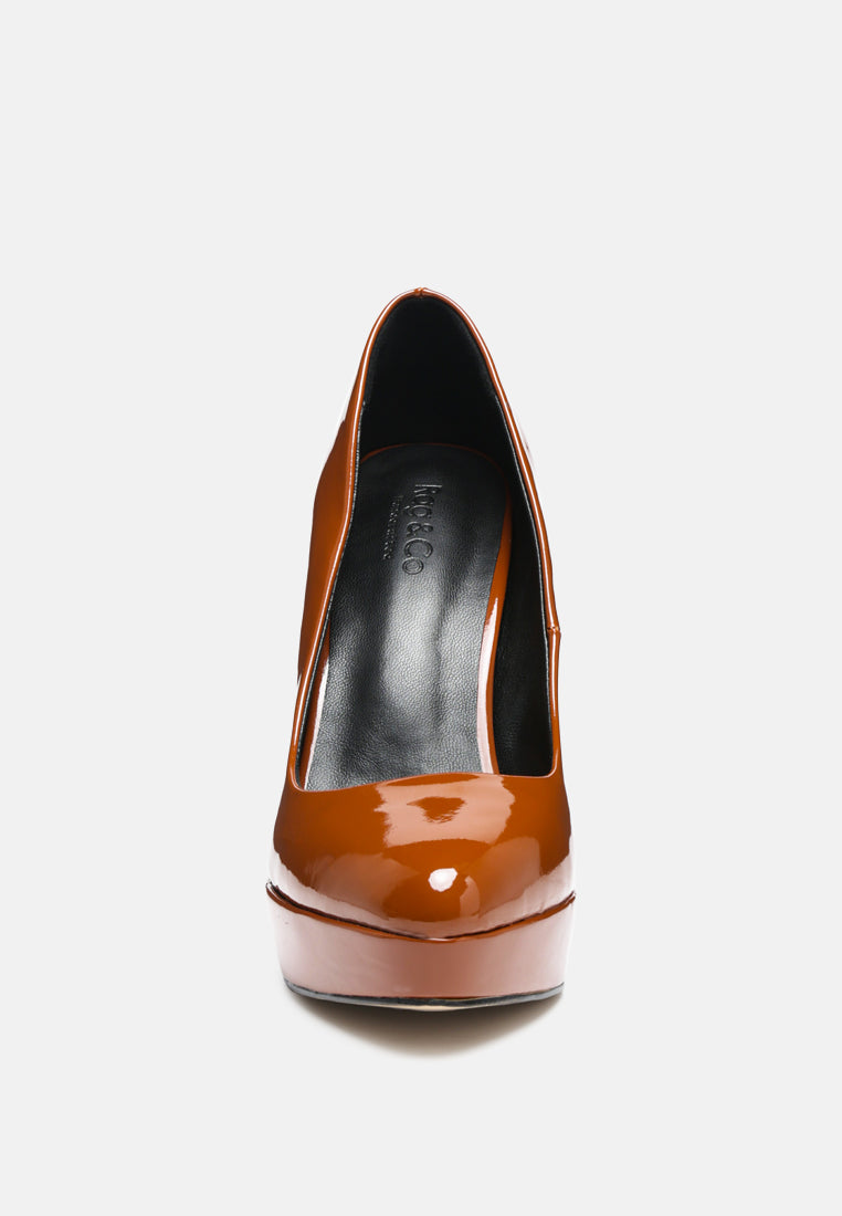 FAUSTINE High Heel Dress Shoe in mocca-Mocca