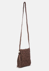 hay day beige paper straw crochet bag#color_brown