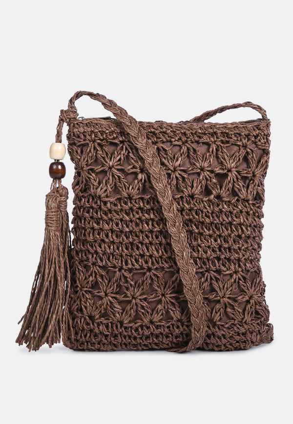 hay day beige paper straw crochet bag#color_brown