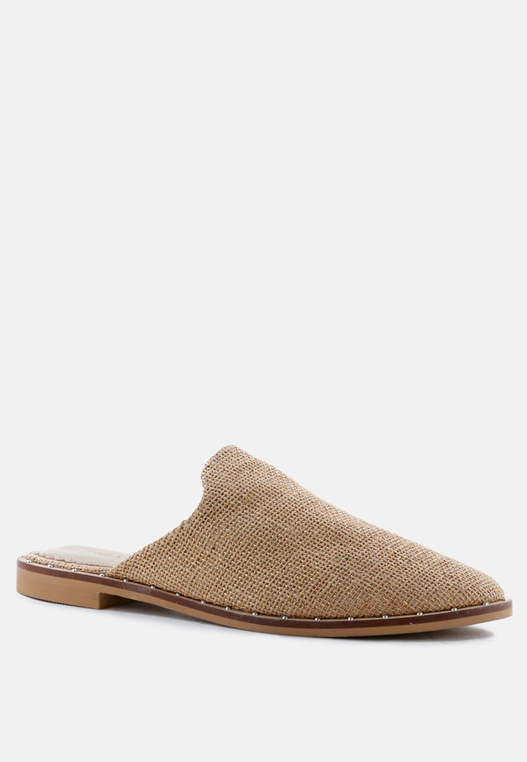LIA Camel Canvas Mules-Camel