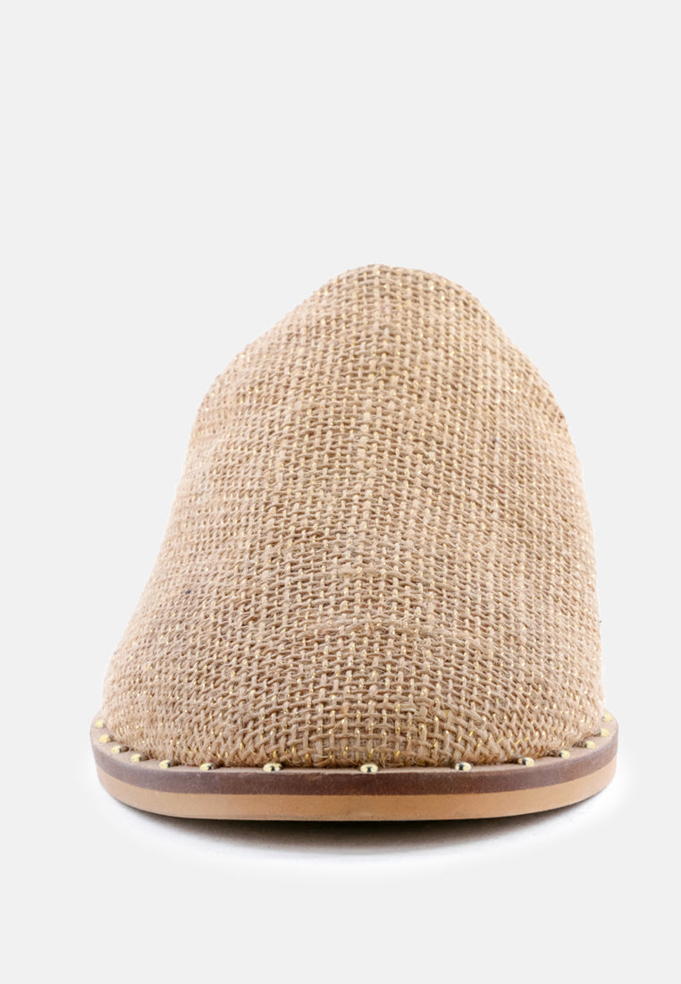 LIA Camel Canvas Mules-Camel