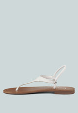 MADELINE White Flat Thong Sandals#color_white