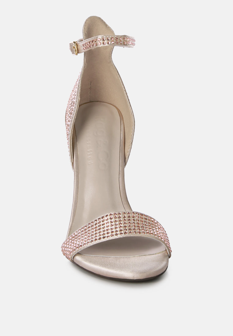 MAGNATE Pointed High Heel Party Sandals in Beige#color_Beige