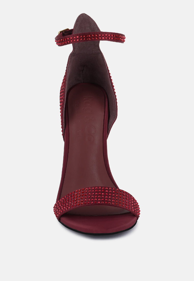 MAGNATE Pointed High Heel Party Sandals in Burgundy_Burgundy