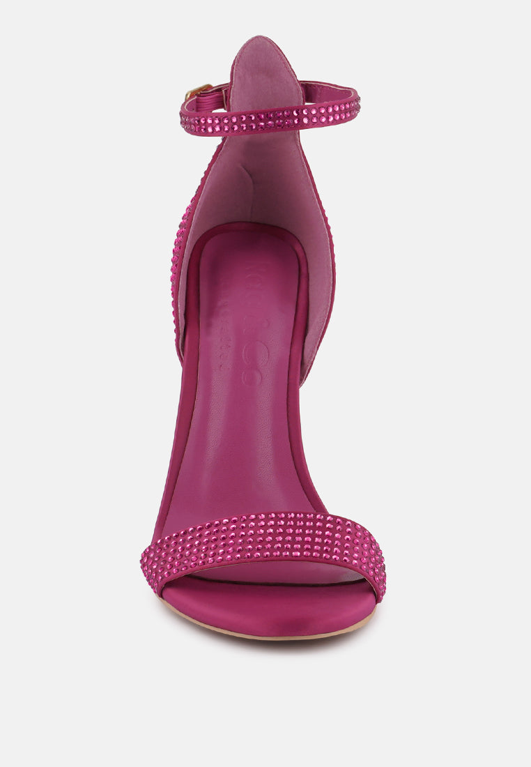 MAGNATE Pointed High Heel Party Sandals in Fuchsia#color_Fuchsia
