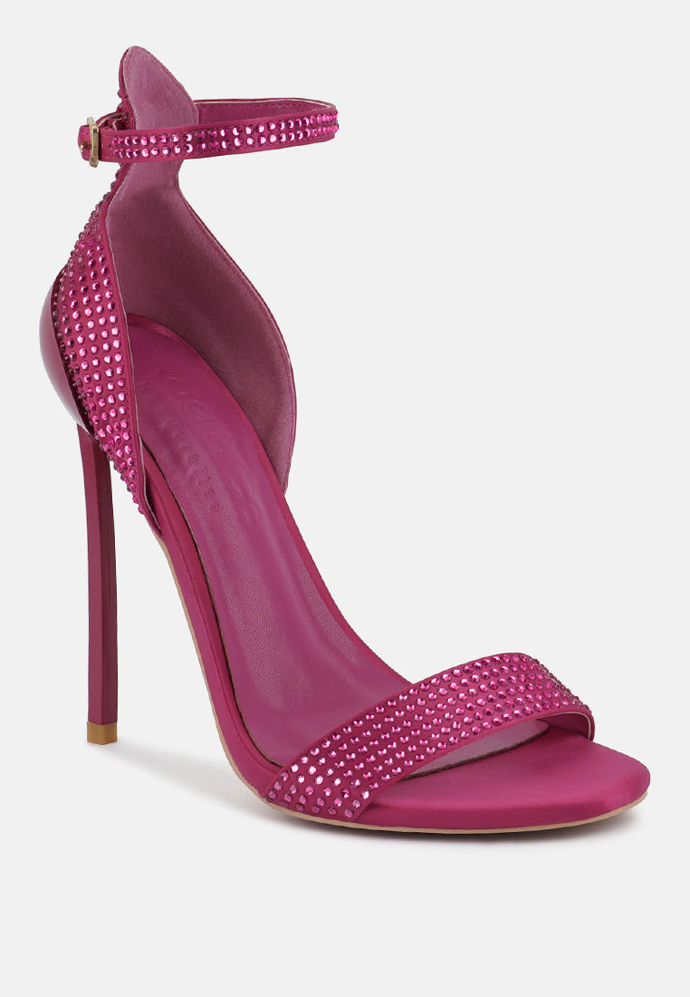 MAGNATE Pointed High Heel Party Sandals in Fuchsia#color_Fuchsia
