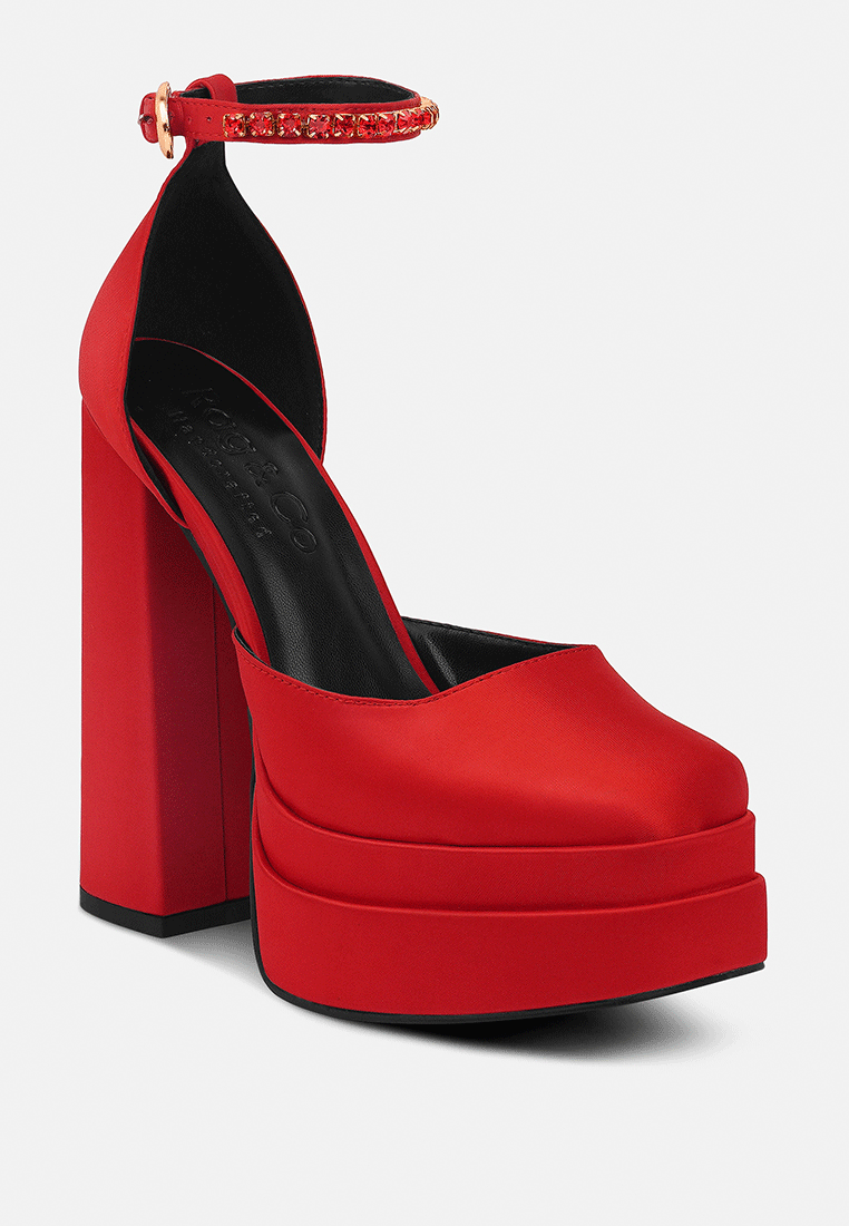 MARTINI Red Sky High Platform Sandals in Red#color_red