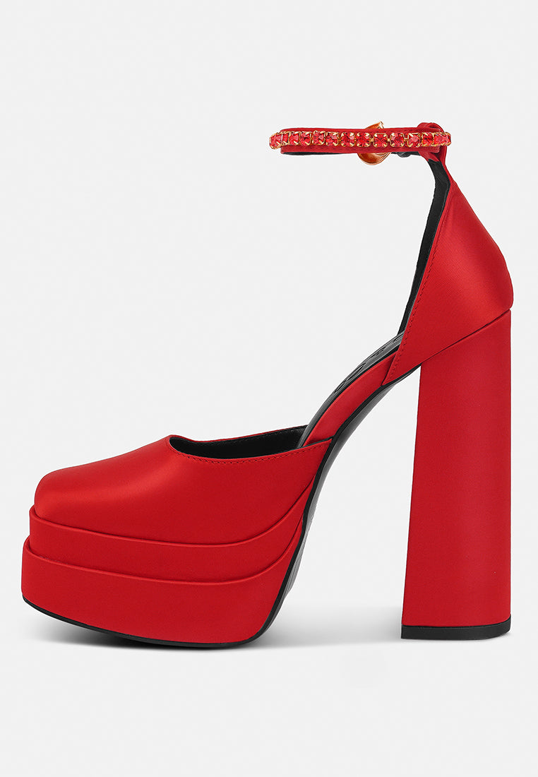 MARTINI Red Sky High Platform Sandals in Red#color_red