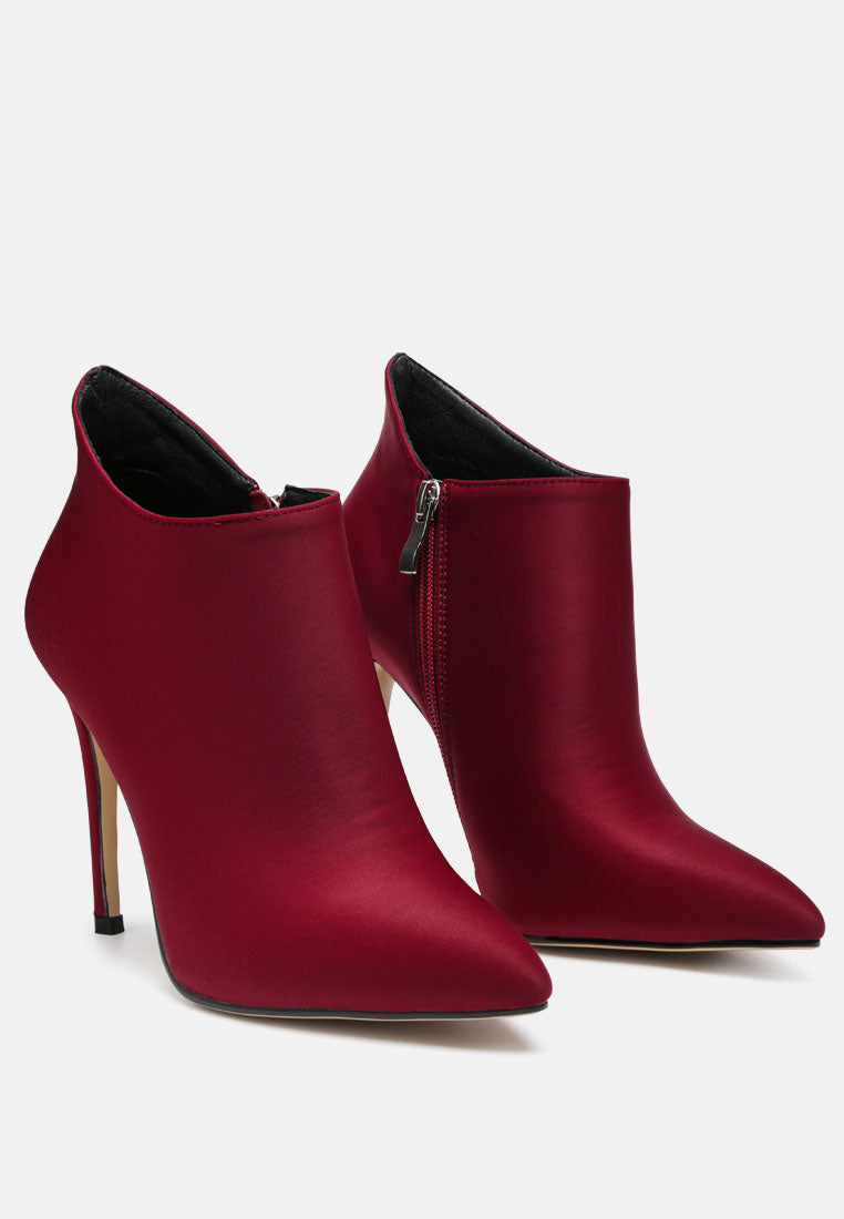 MELBA Pointed toe Stiletto Boot in Burgundy-BURGUNDY