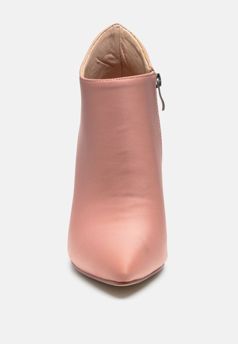 MELBA Pointed toe Stiletto Boot in Nude-NUDE