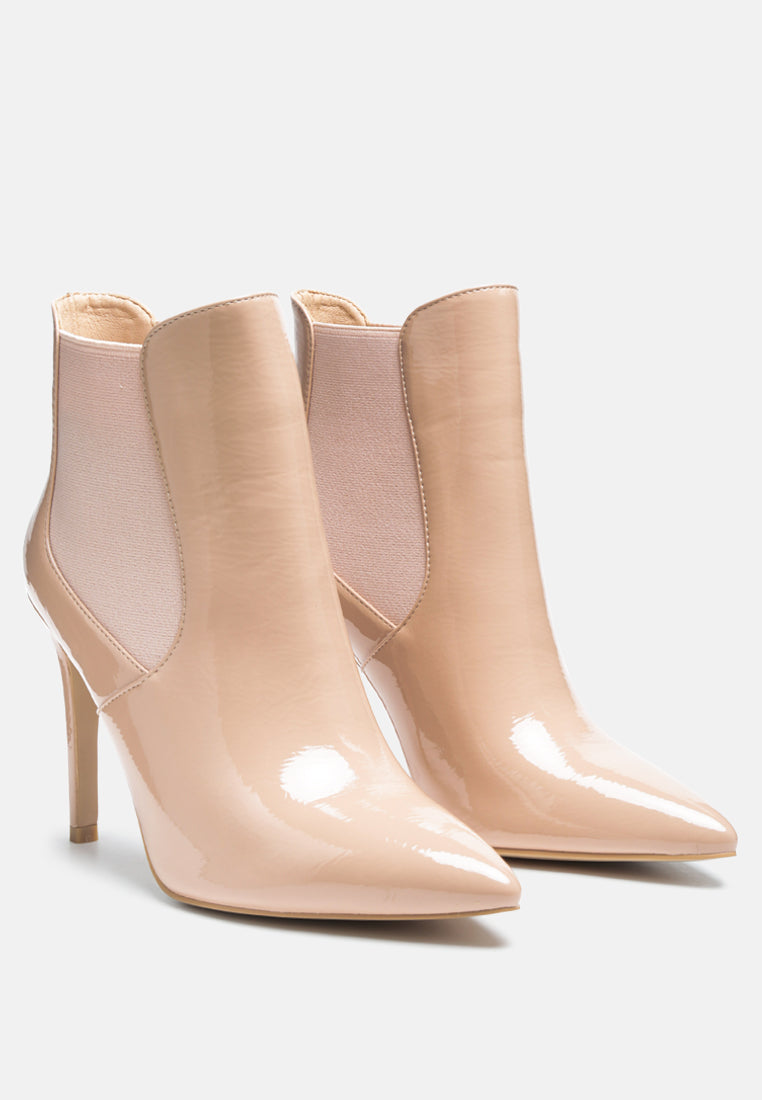 MOLINA High Heeled Chelsea Boot in Nude-Nude