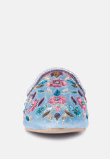 Marcella Embroidered Mules in Blue#color_blue