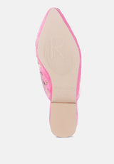 MARCELLA Pink Embroidered Mules#color_pink