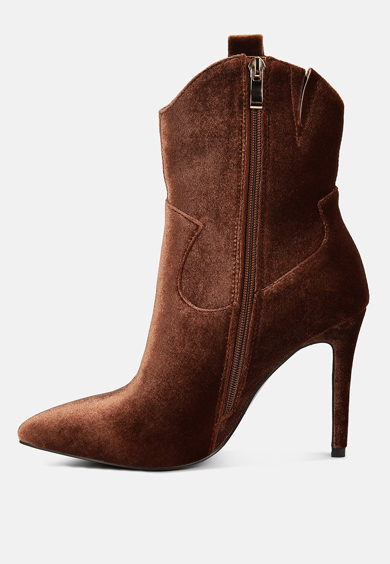 nat love brown velvet cow girl boot#color_brown