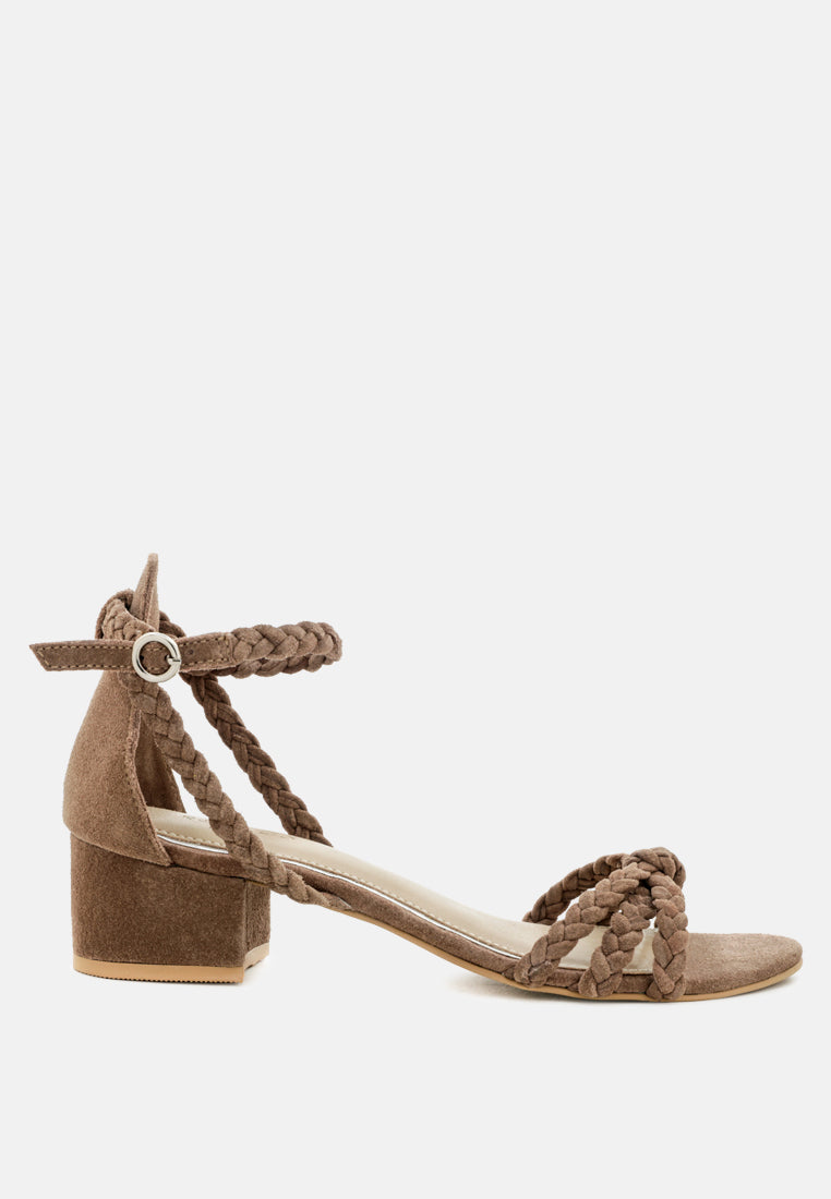 NICOLA Taupe Block Heel Sandal-Taupe