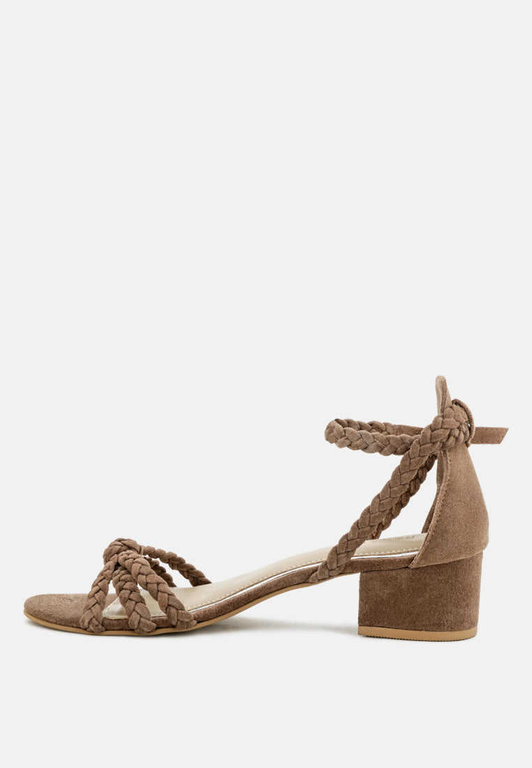 NICOLA Taupe Block Heel Sandal-Taupe