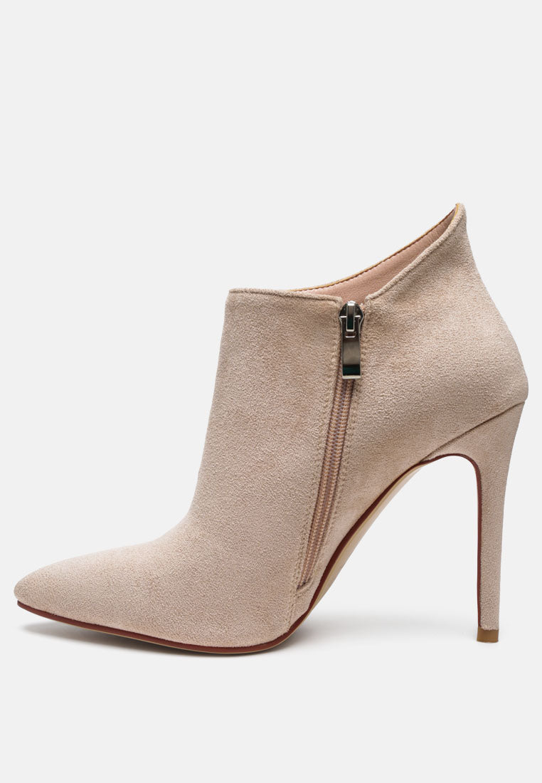 NYXA Stiletto Ankle Boot in Beige-Beige