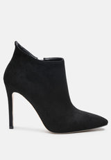 NYXA Stiletto Ankle Boot in Black-BLACK